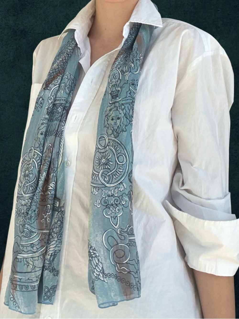 Rare Vintage Réunion des Musées Nationaux Silk Scarf — Made in France